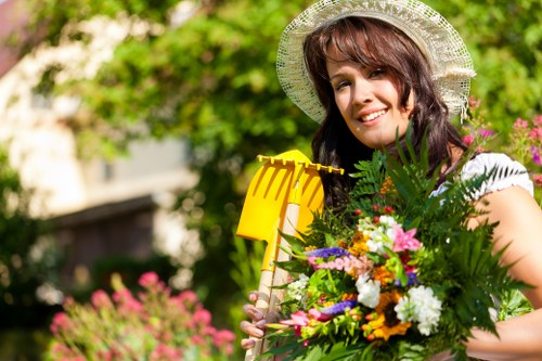 Low-carbon van transporting sorted garden waste
